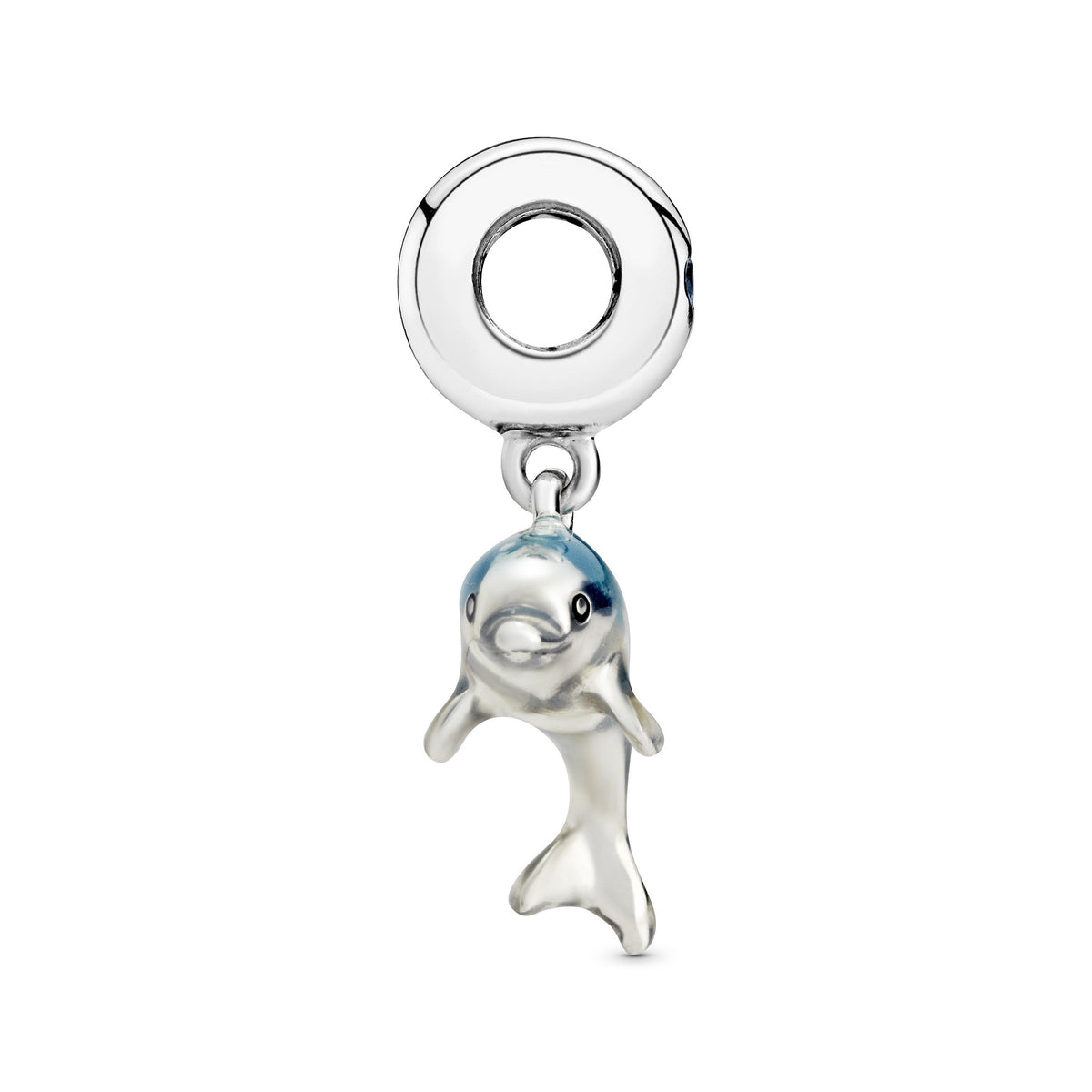 Dangle Charm – Sterling Silver – Shimmering Dolphin
