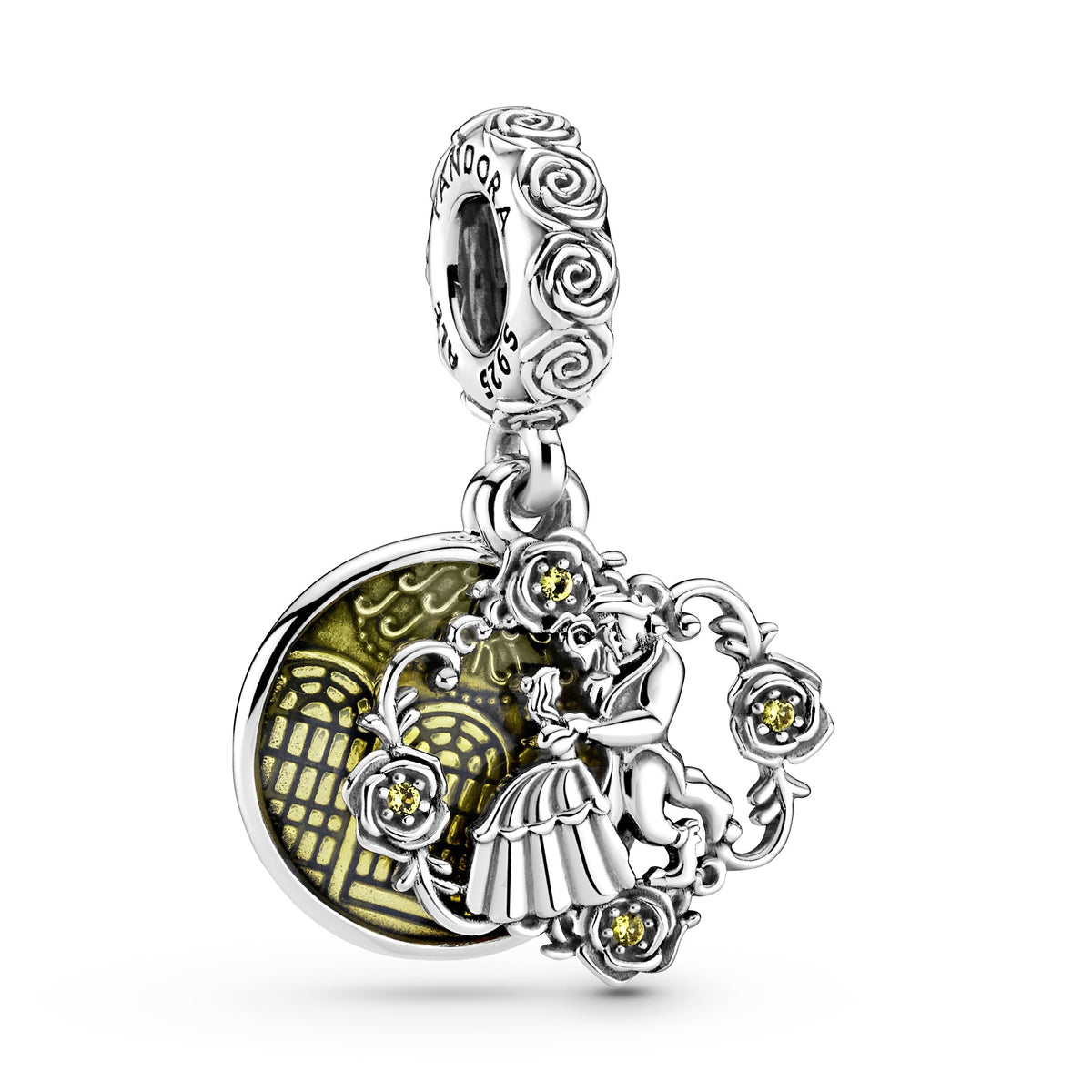 Dangle Charm – Sterling Silver – Disney Beauty and the Beast Dancing