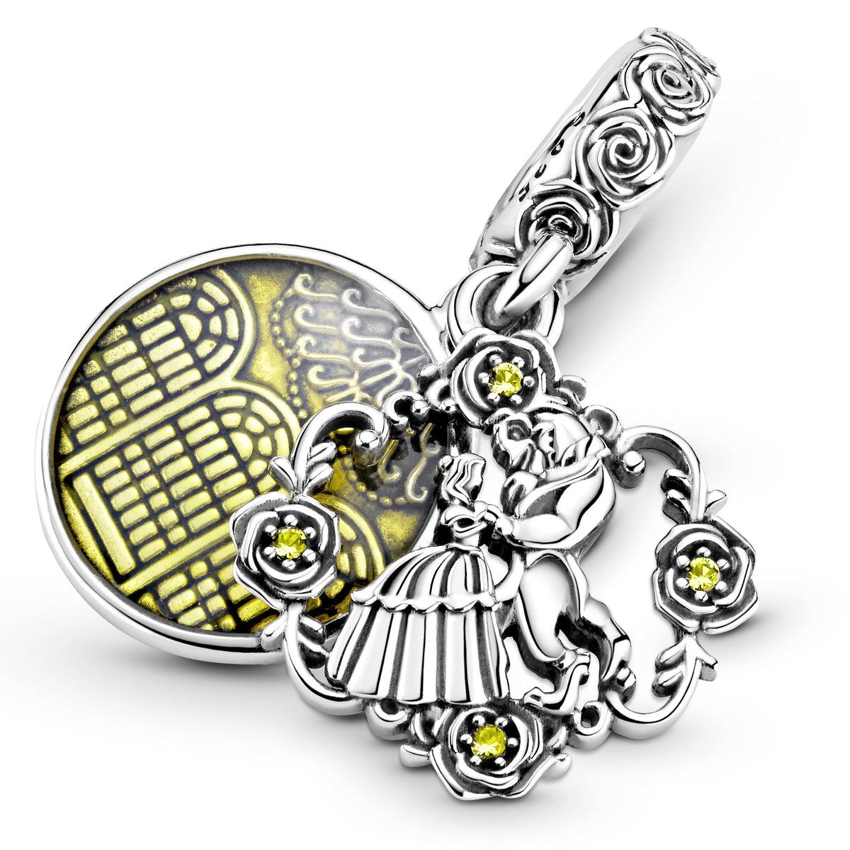 Dangle Charm – Sterling Silver – Disney Beauty and the Beast Dancing