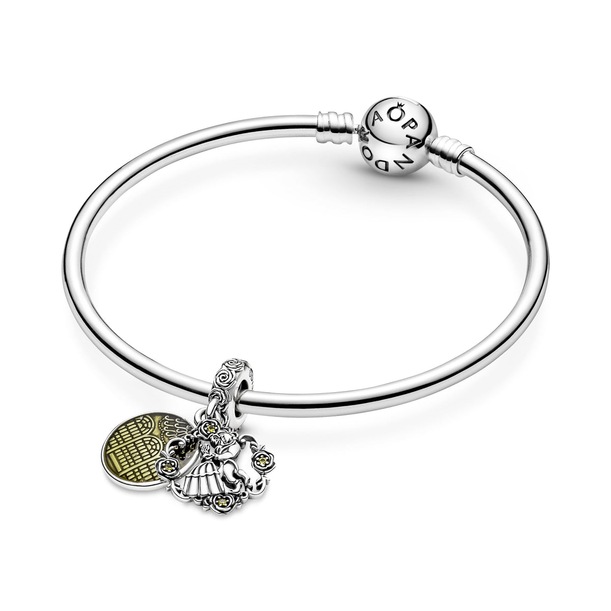 Dangle Charm – Sterling Silver – Disney Beauty and the Beast Dancing