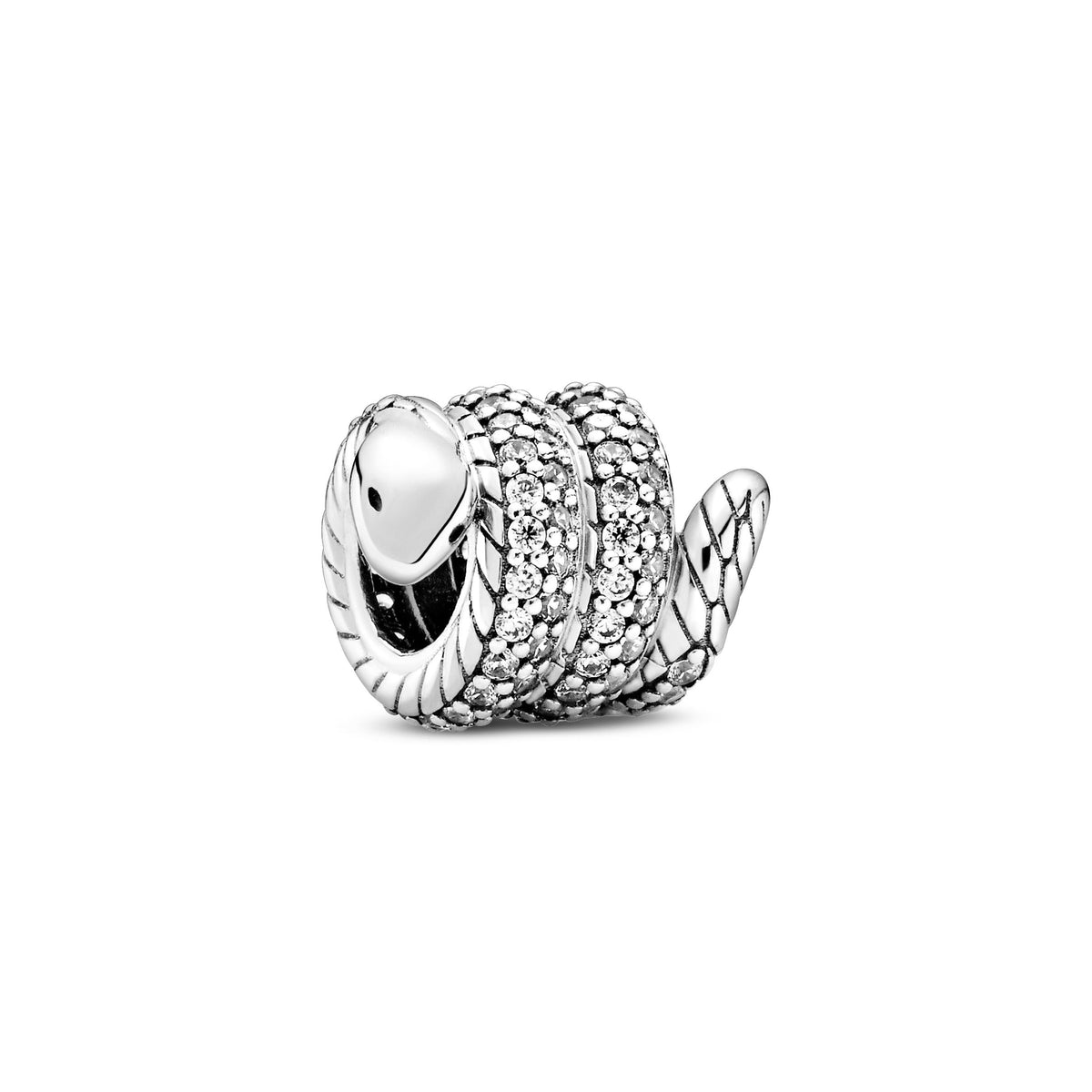 Charm – Sterling Silver – Sparkling Wrapped Snake