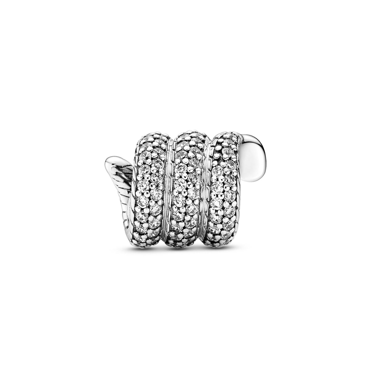 Charm – Sterling Silver – Sparkling Wrapped Snake