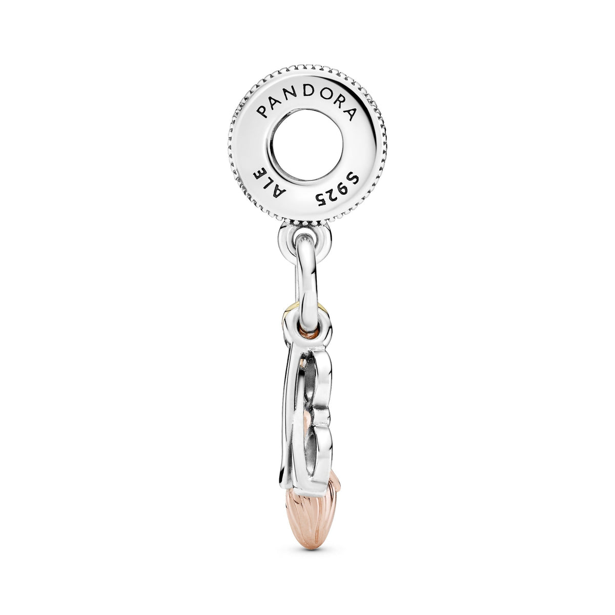 Dangle Charm – 14k Rose Gold-Plated – Harry Potter, Glasses, Nimbus 2000 & Lightning Bolt