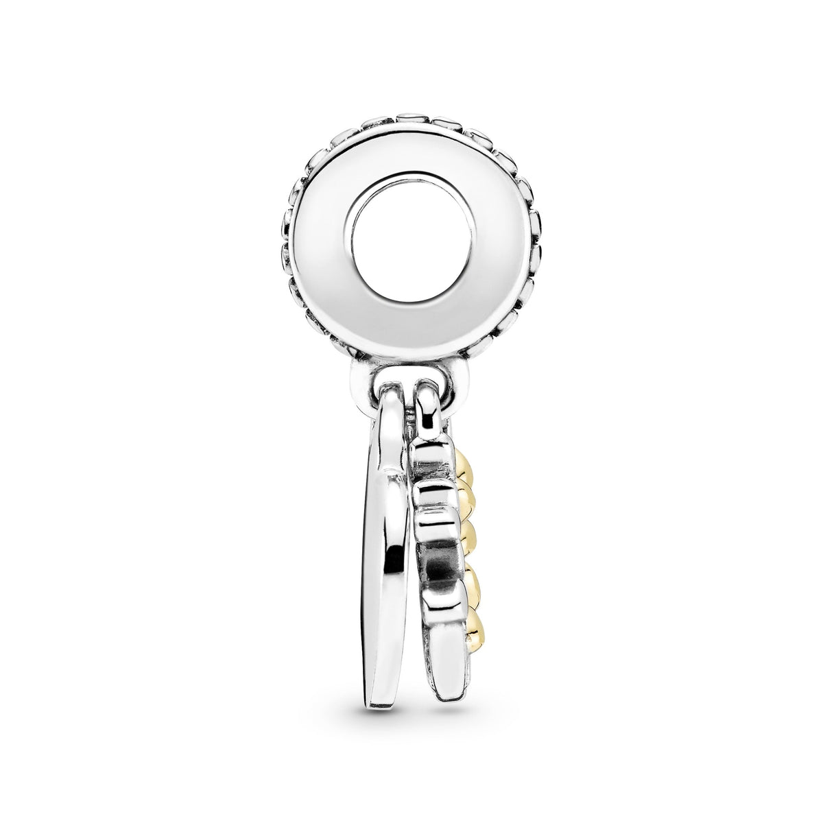 Dangle Charm – Sterling Silver – Two-Tone Family Tree Heart