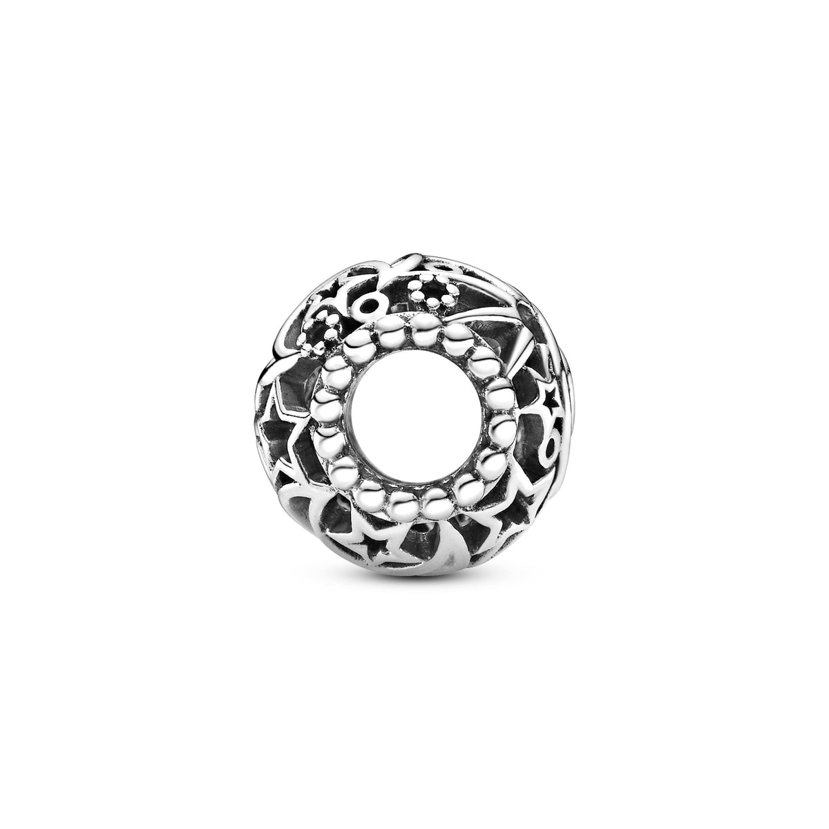 Charm – Sterling Silver – Openwork Sun, Stars & Moon