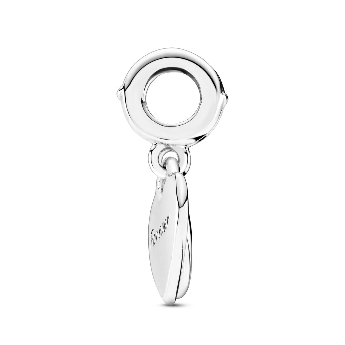 Dangle Charm – Sterling Silver – Double Heart Split