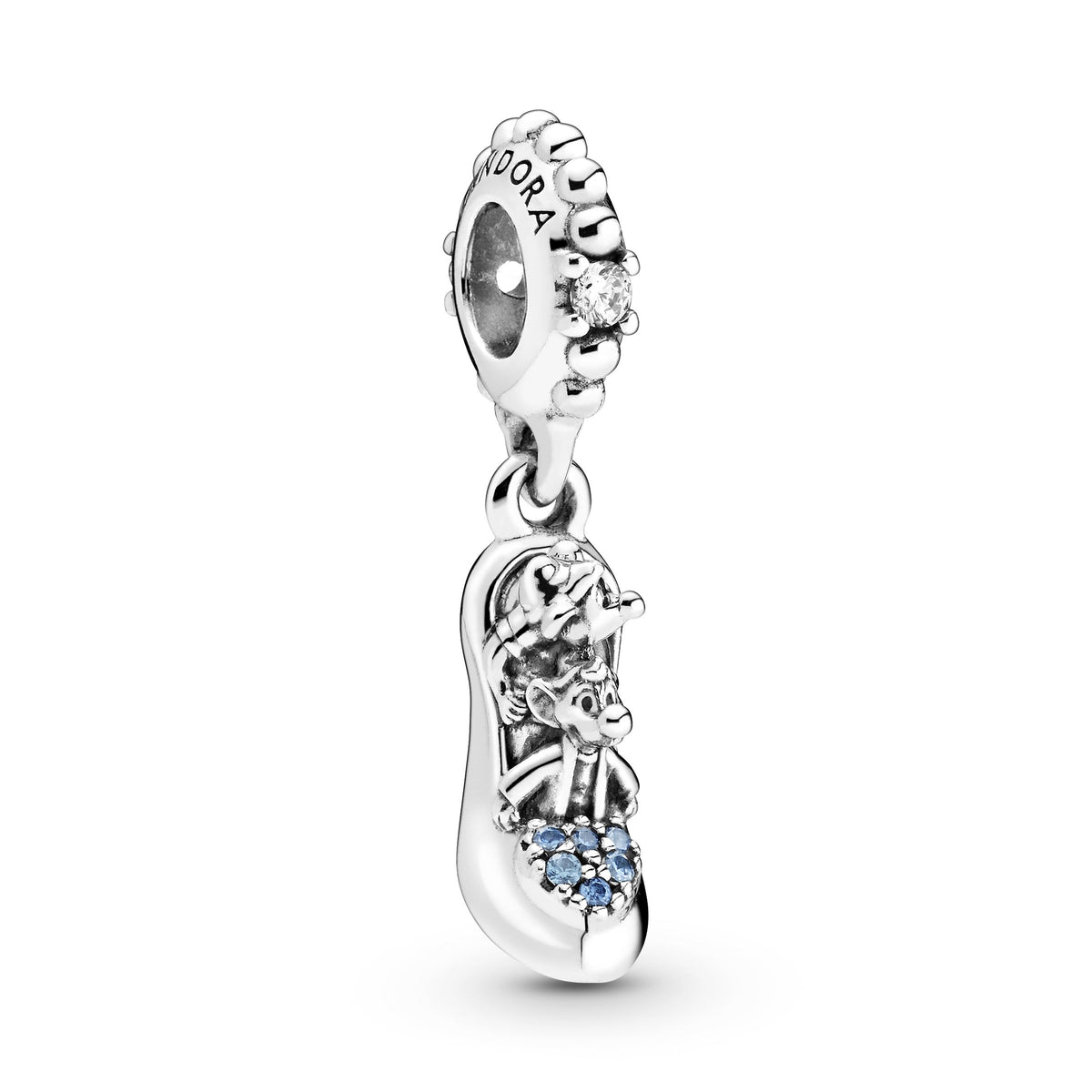 Dangle Charm – Sterling Silver – Disney Cinderella Glass Slipper & Mice