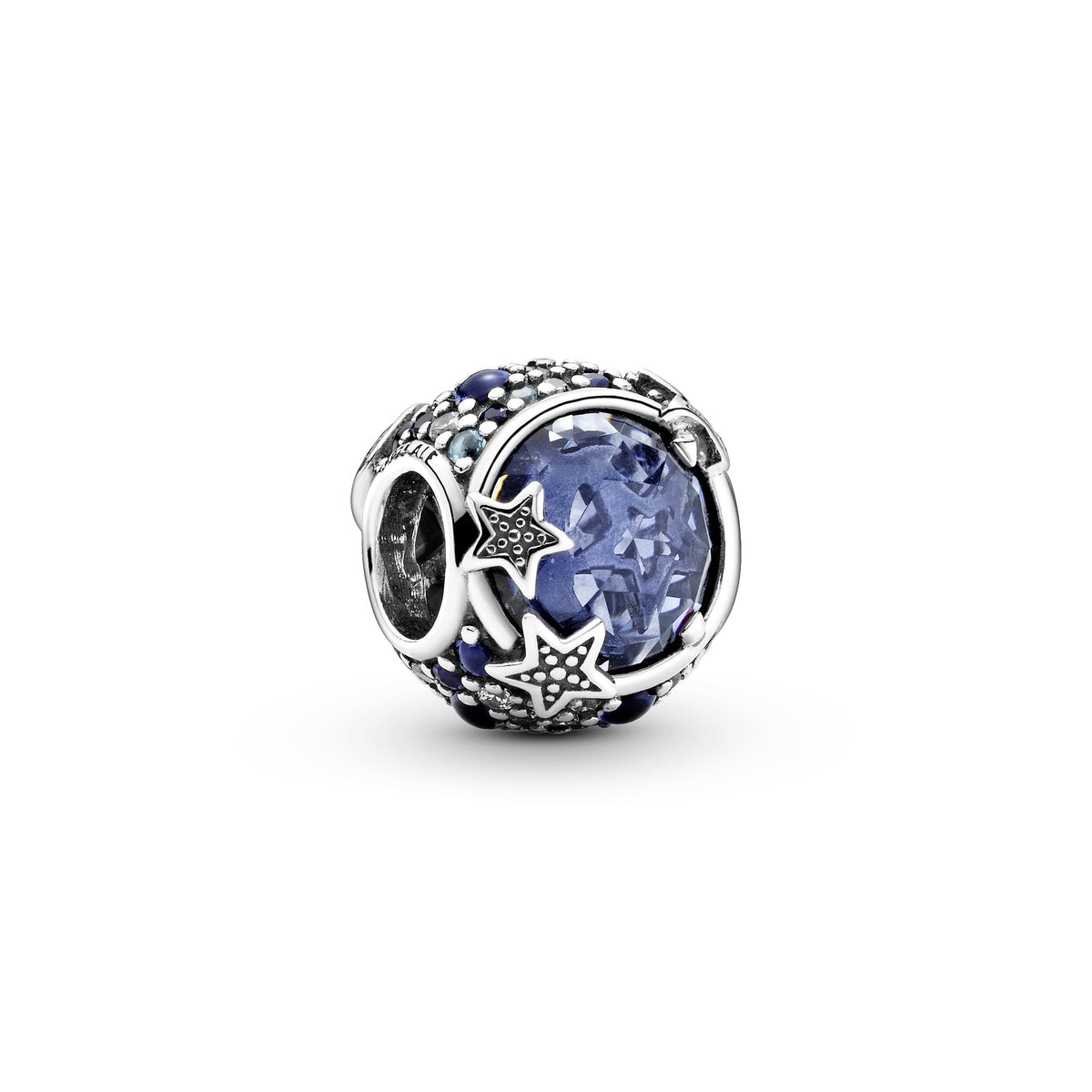 Charm – Sterling Silver – Celestial Blue Sparkling Stars