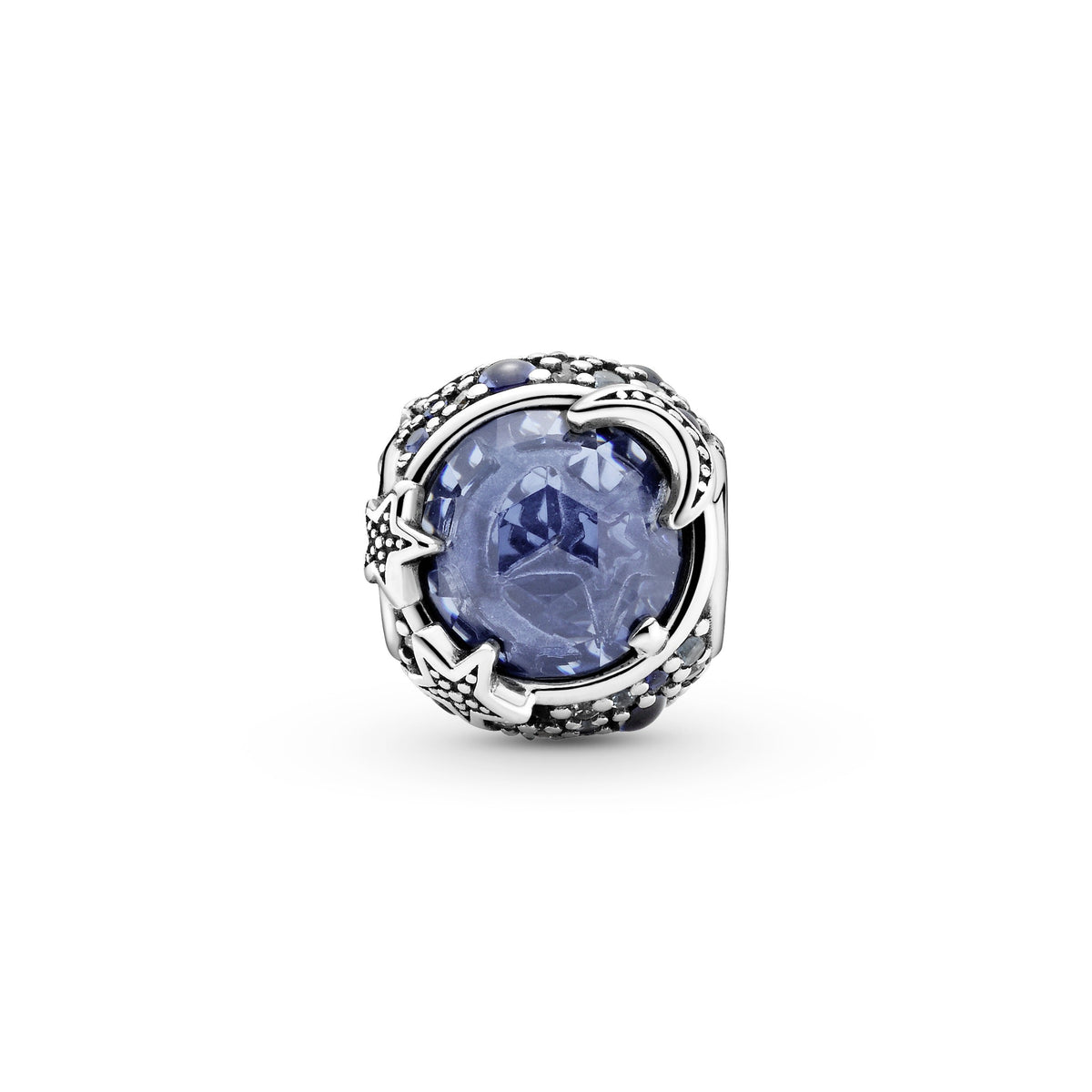 Charm – Sterling Silver – Celestial Blue Sparkling Stars