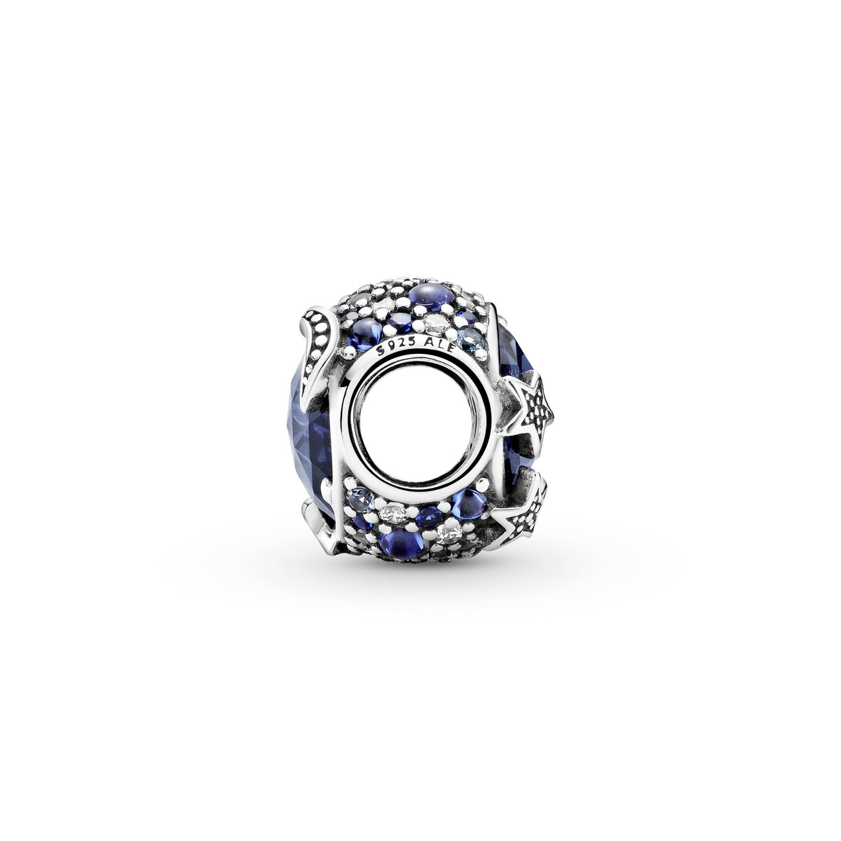 Charm – Sterling Silver – Celestial Blue Sparkling Stars