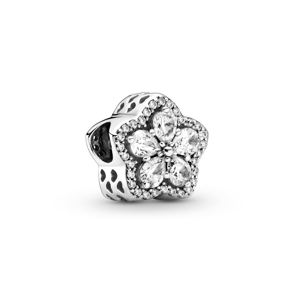 Charm – Sterling Silver – Sparkling Snowflake Pavé