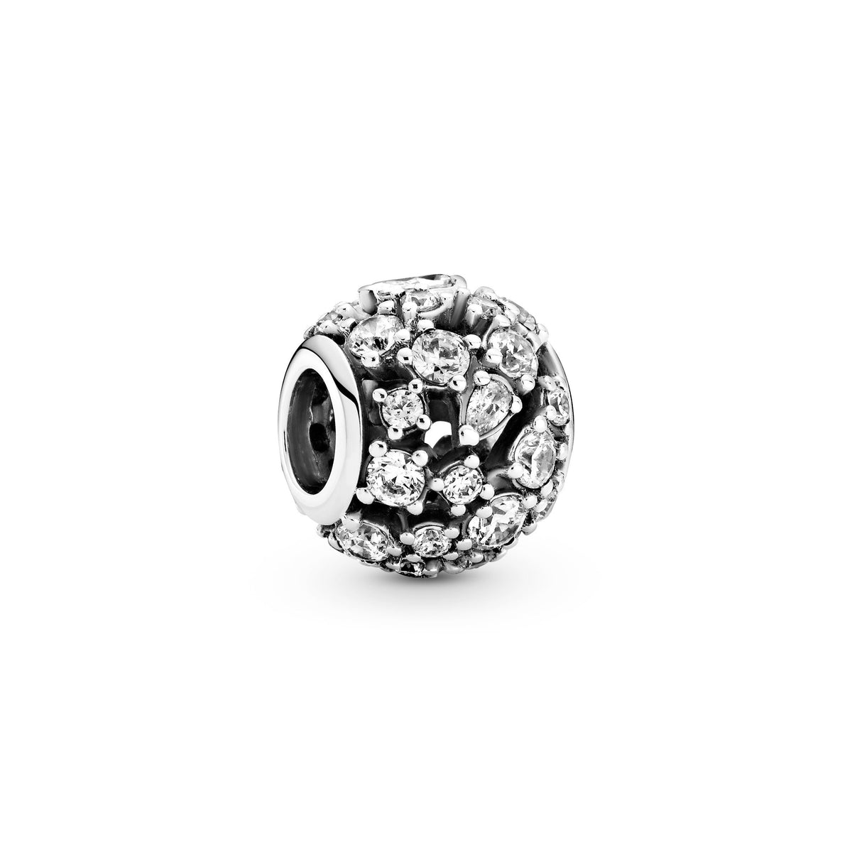 Charm – Sterling Silver – Sparkling Round Openwork