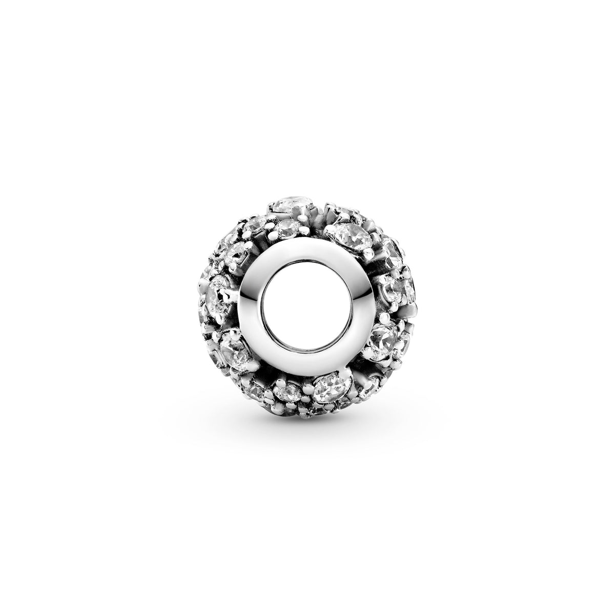 Charm – Sterling Silver – Sparkling Round Openwork