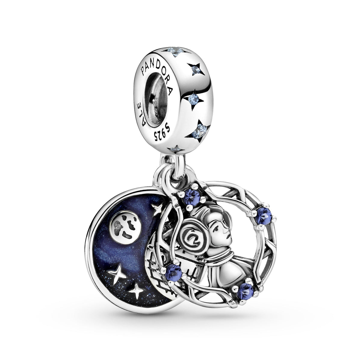 Dangle Charm – Sterling Silver – Star Wars Princess Leia Double