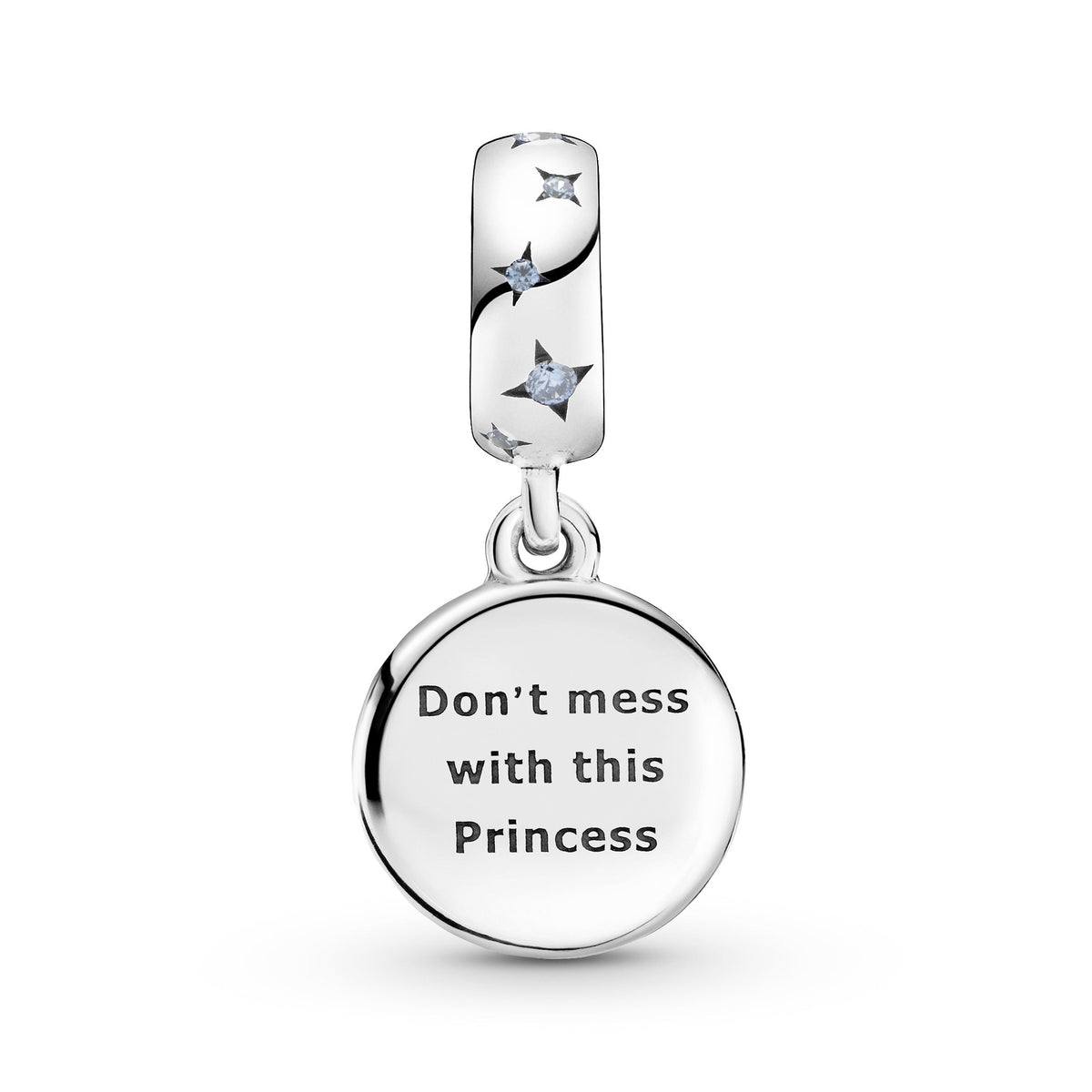 Dangle Charm – Sterling Silver – Star Wars Princess Leia Double