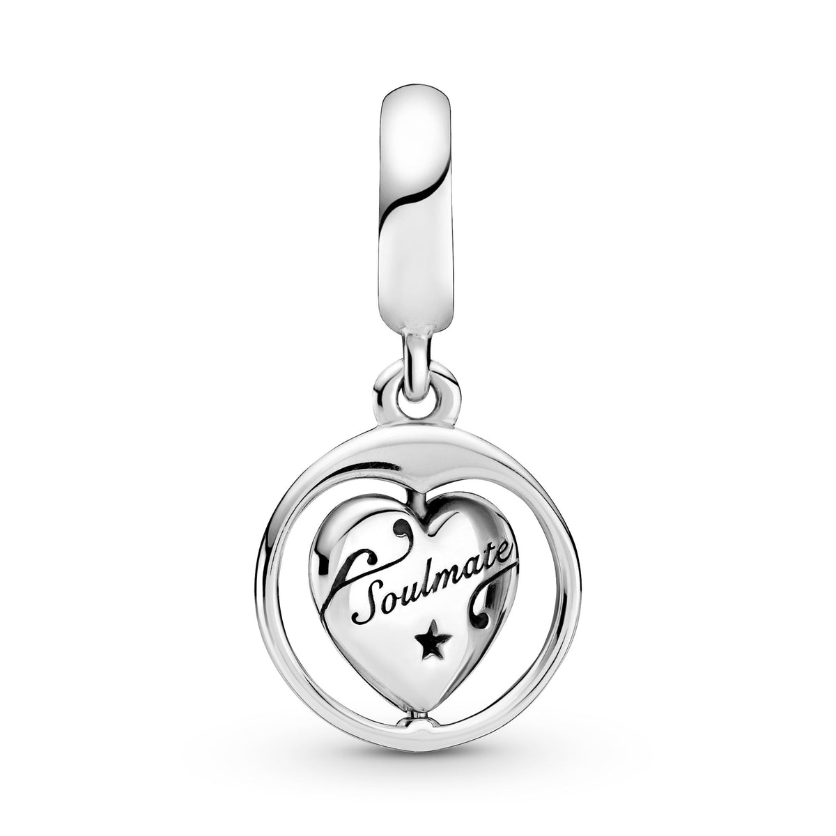 Dangle Charm – Sterling Silver – Spinning Forever & Always Soulmate