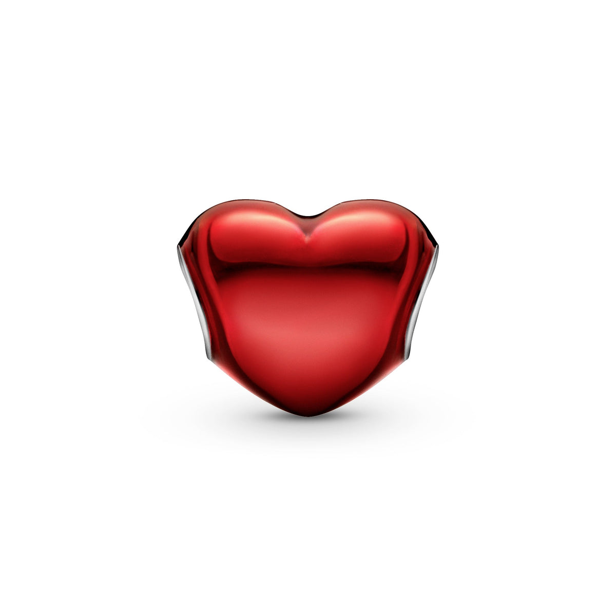 Charm – Sterling Silver – Metallic Red Heart
