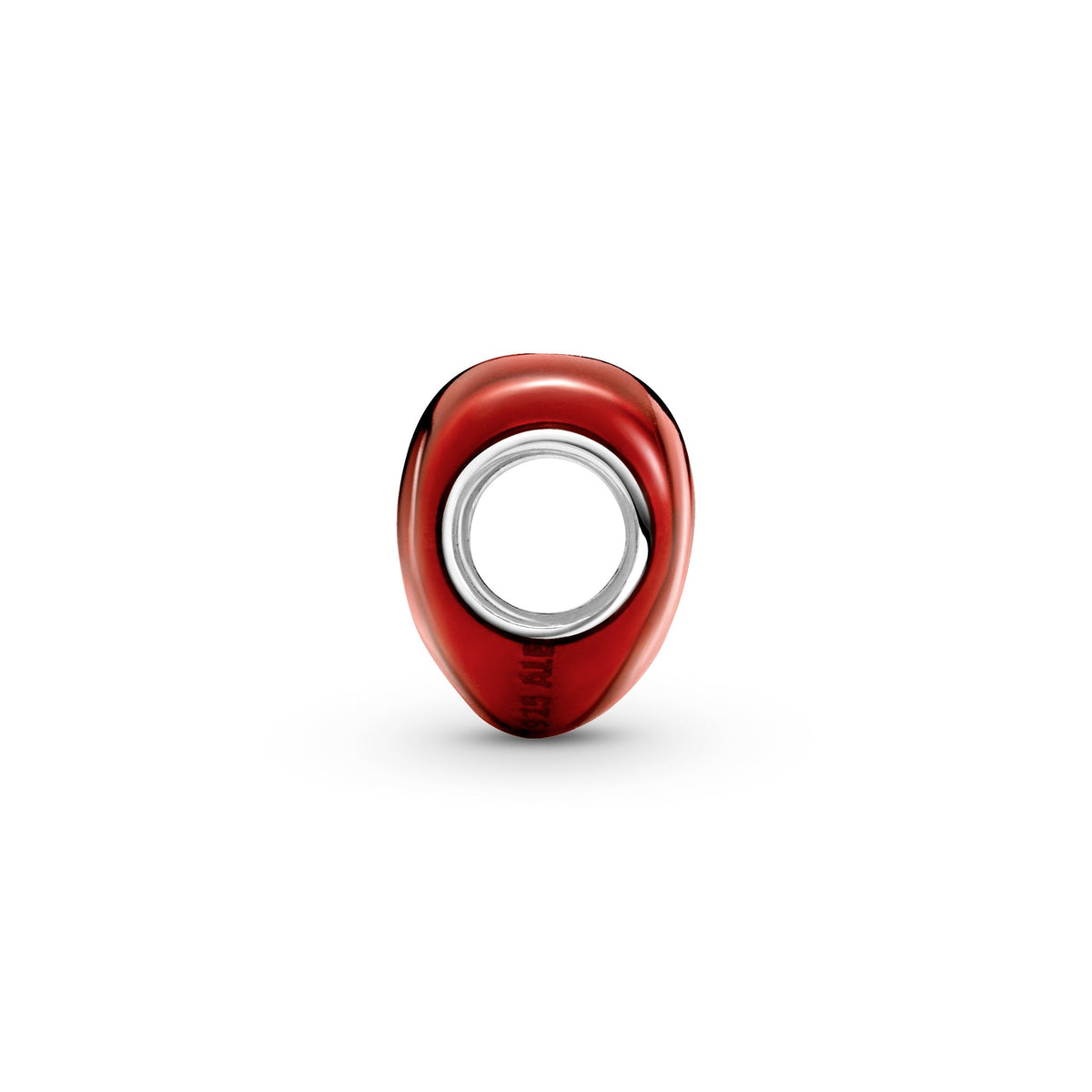 Charm – Sterling Silver – Metallic Red Heart