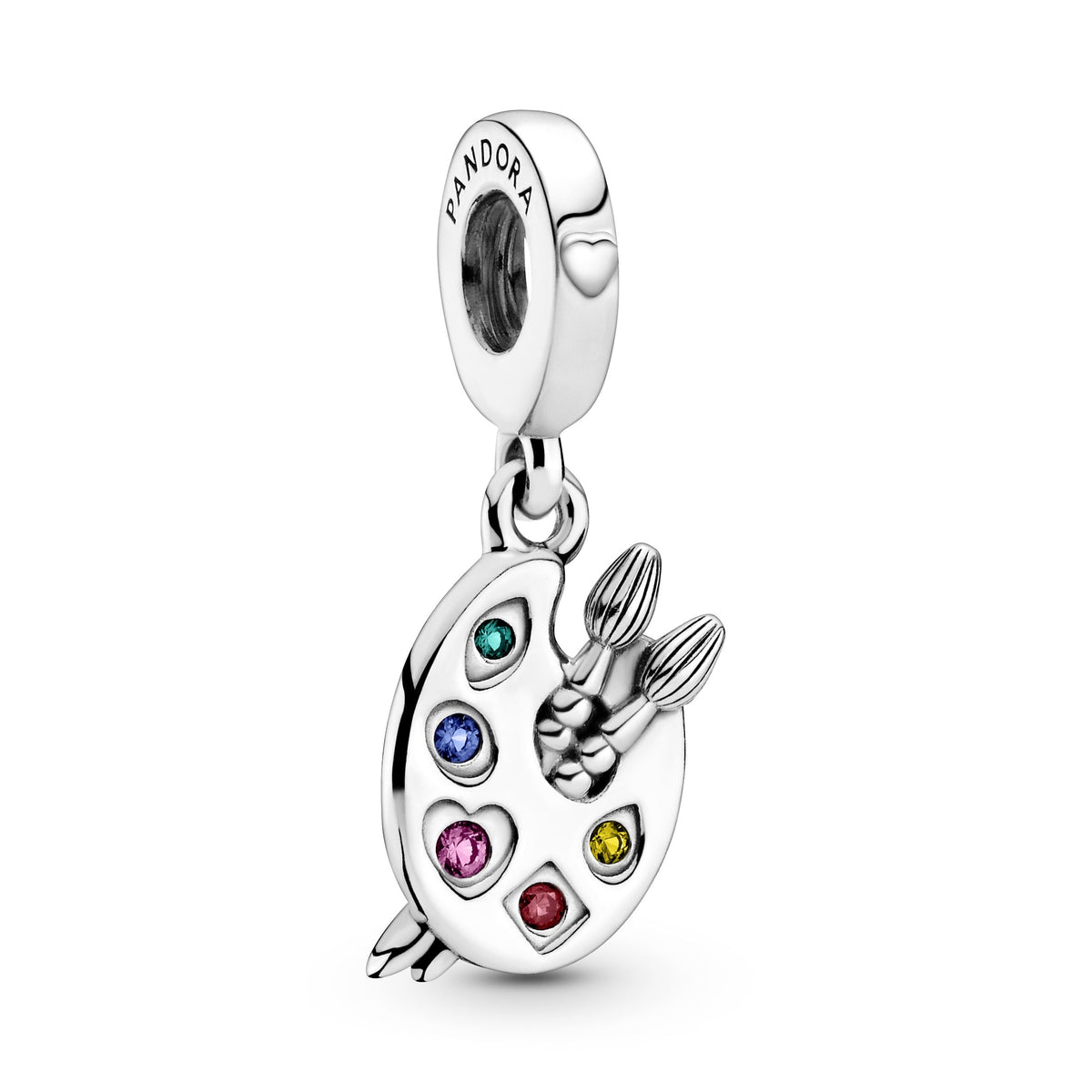 Dangle Charm – Sterling Silver – Artist's Palette