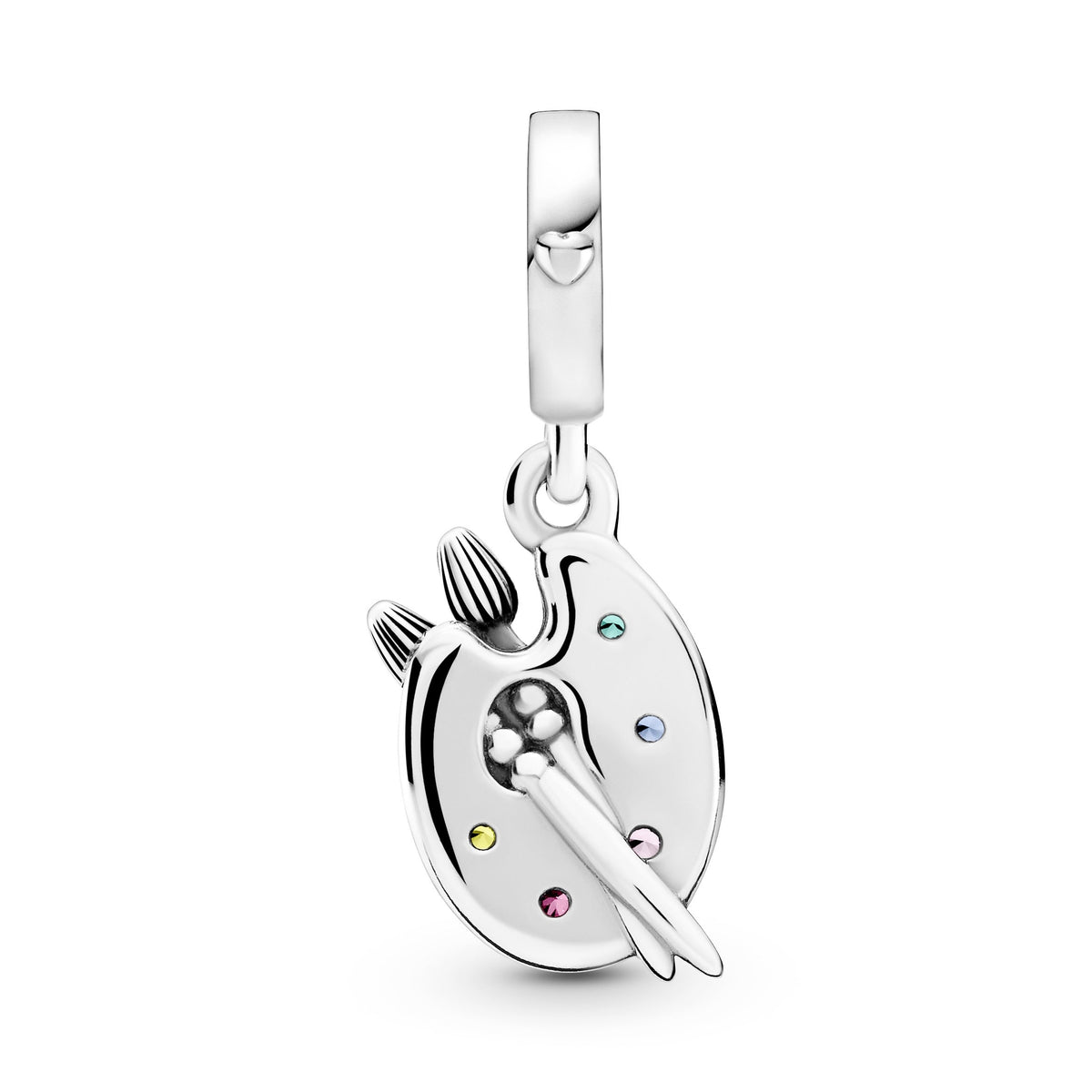 Dangle Charm – Sterling Silver – Artist's Palette