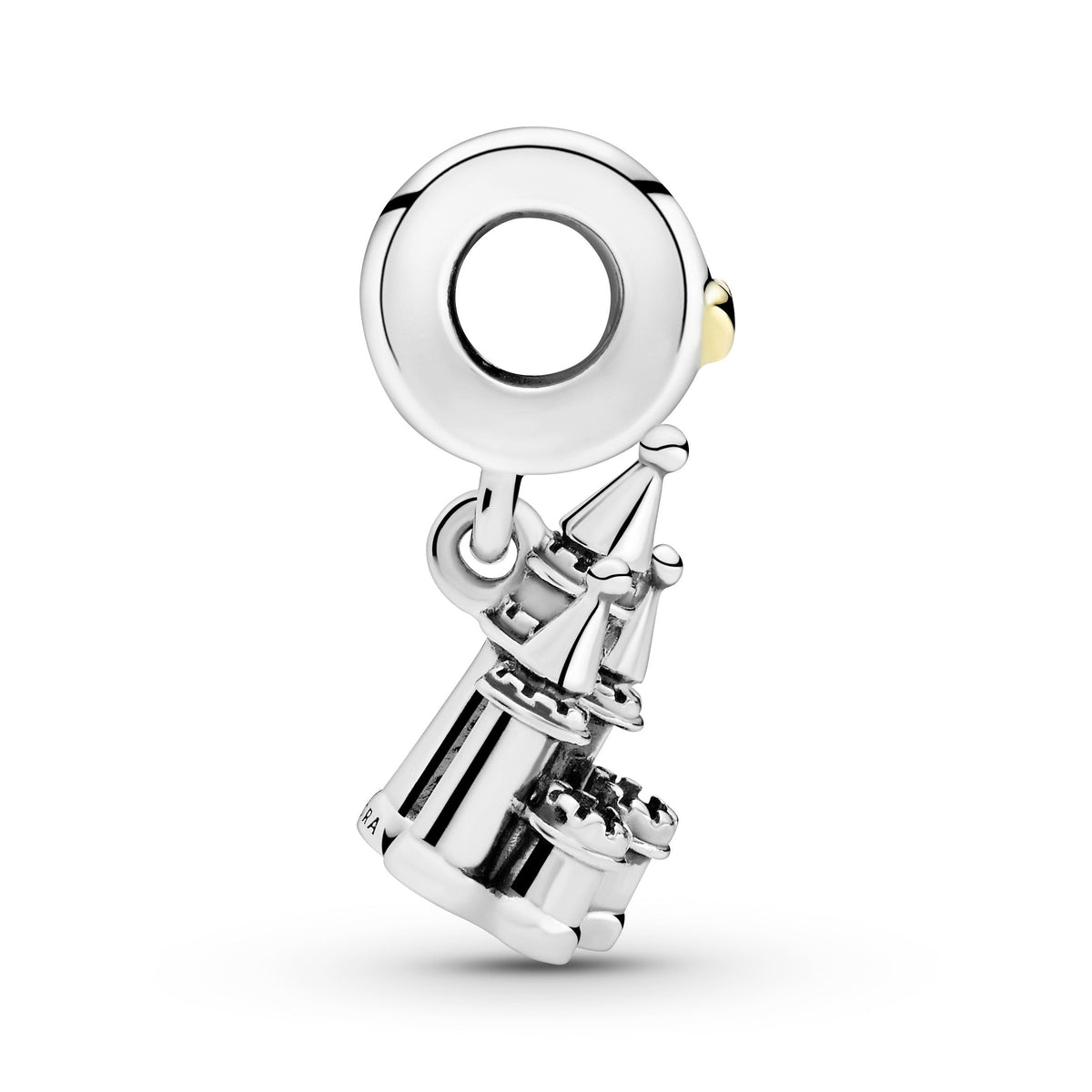 Dangle Charm – Sterling Silver – Two-tone Castle