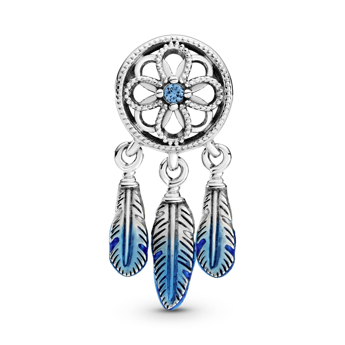 Charm – Sterling Silver – Blue Dreamcatcher