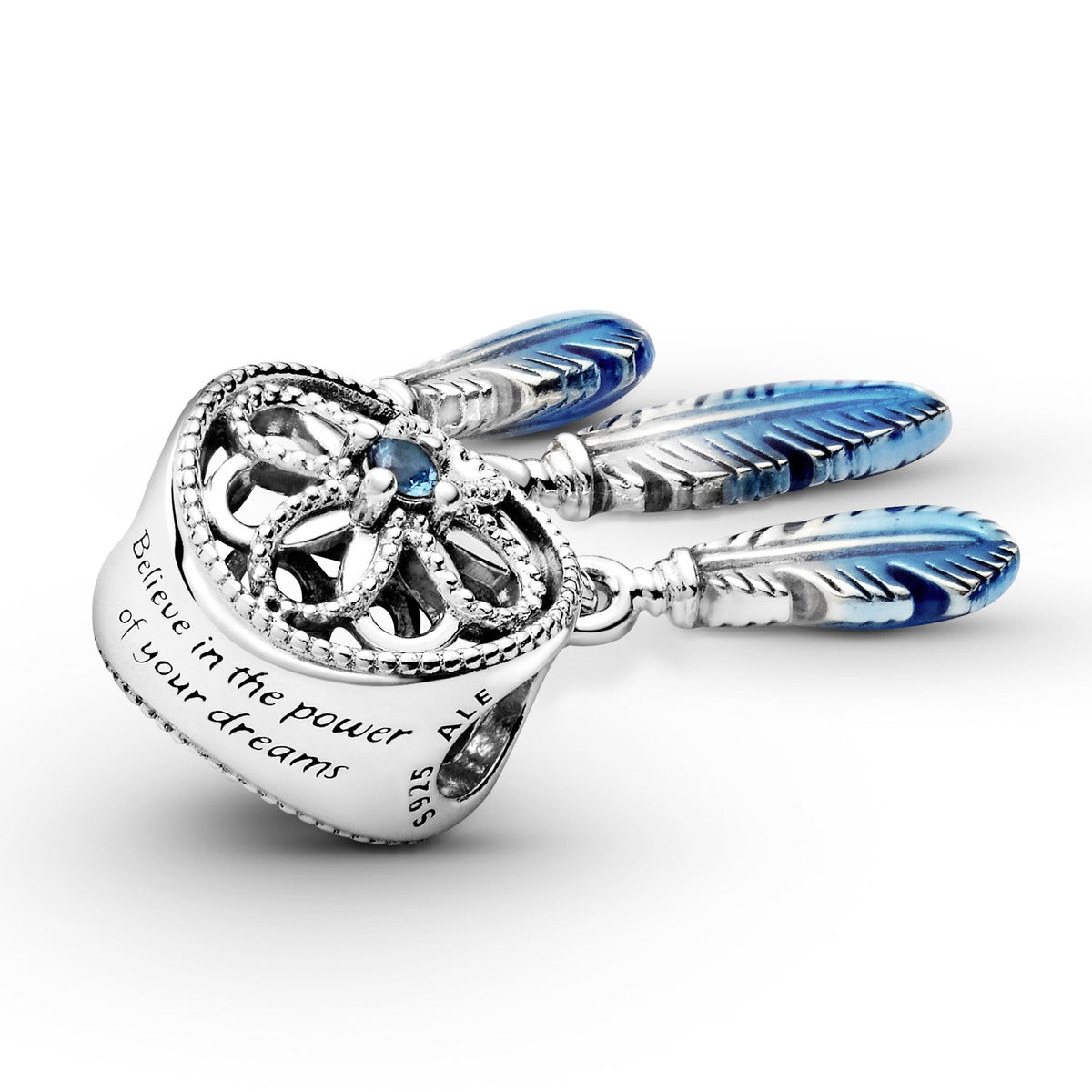 Charm – Sterling Silver – Blue Dreamcatcher