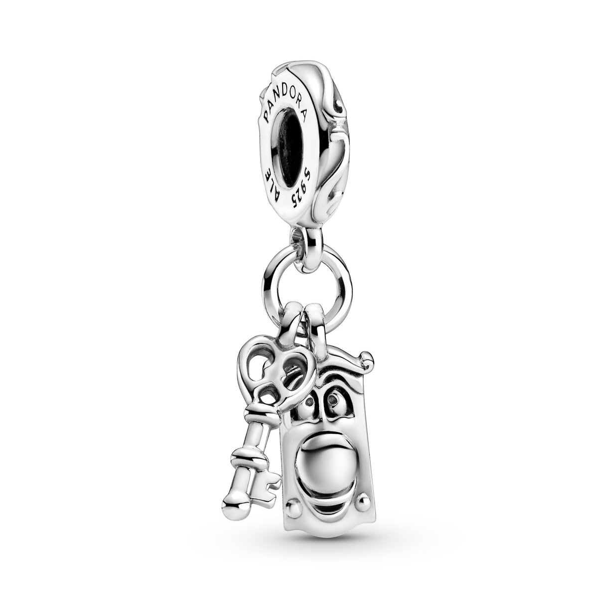 Dangle Charm – Sterling Silver – Disney Alice in Wonderland Key & Door Knob
