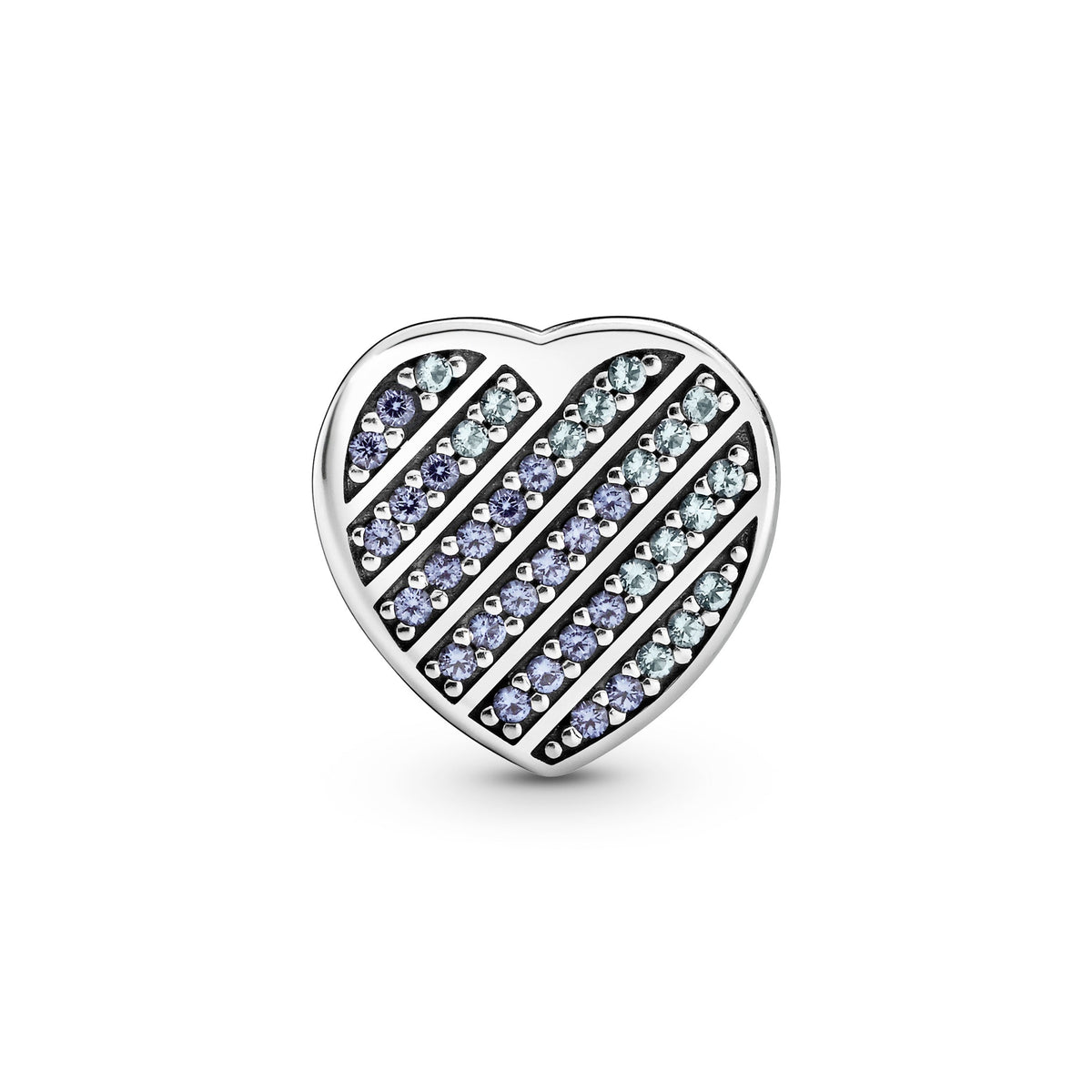 Clip Charm – Sterling Silver – Pandora Reflexions Blue Pavé Heart