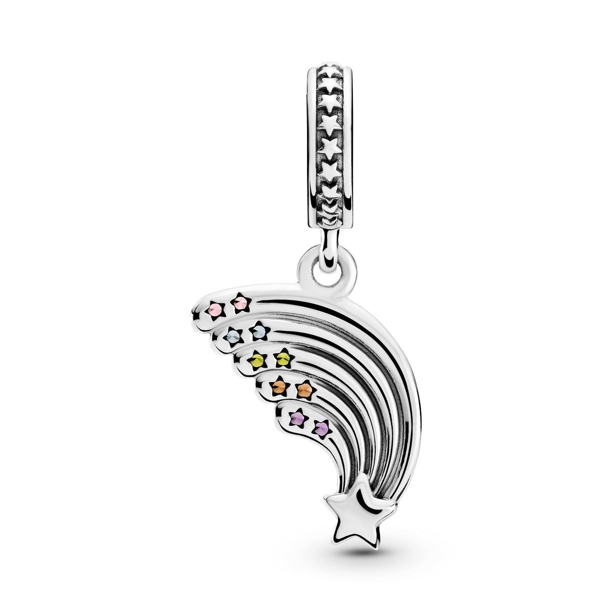 Dangle Charm – Sterling Silver – Colourful Rainbow