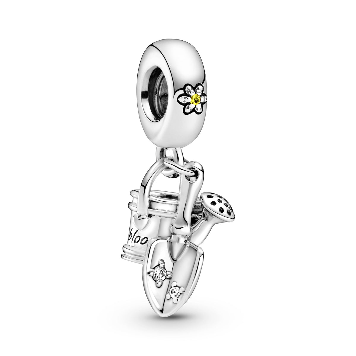 Dangle Charm – Sterling Silver – Watering Can & Trowel