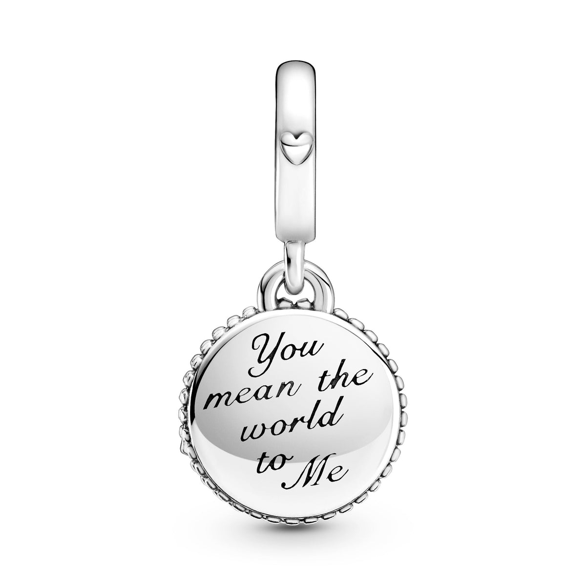 Dangle Charm – Sterling Silver – Glitter Globe Mum