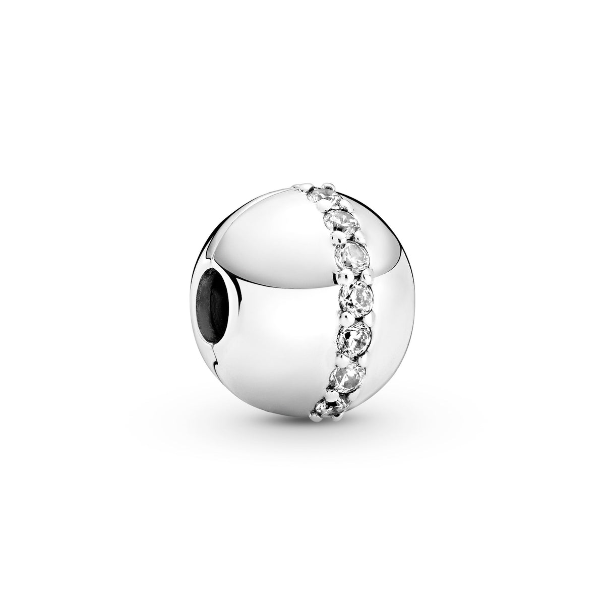 Clip Charm – Sterling Silver – Sparkling Line