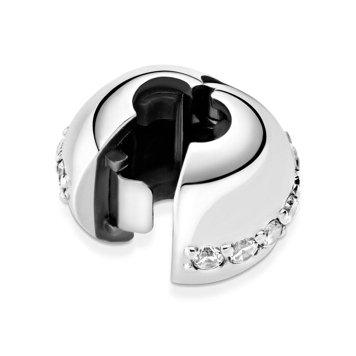 Clip Charm – Sterling Silver – Sparkling Line