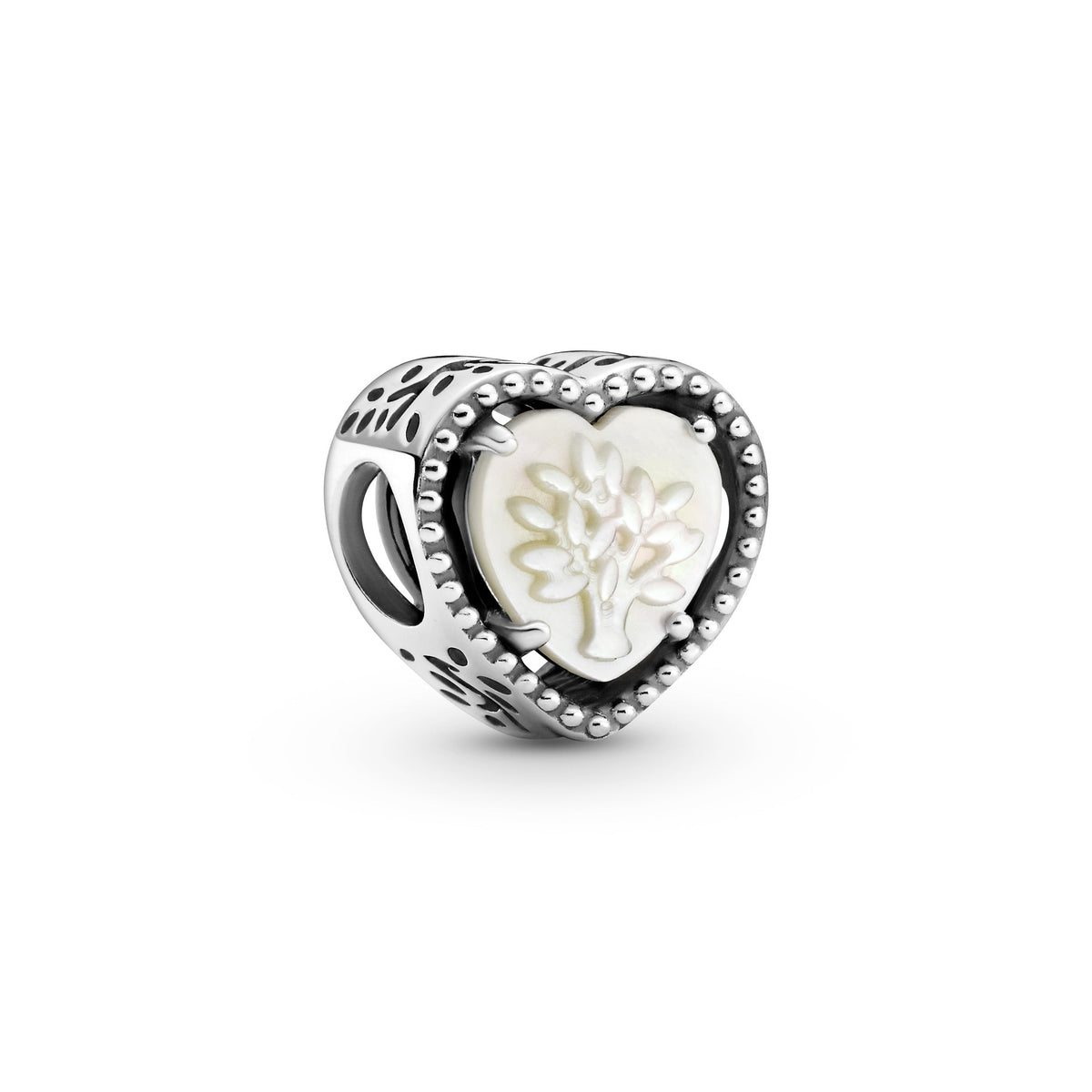 Charm – Sterling Silver – Openwork Heart & Family Tree