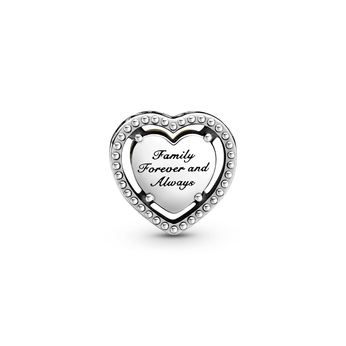 Charm – Sterling Silver – Openwork Heart & Family Tree