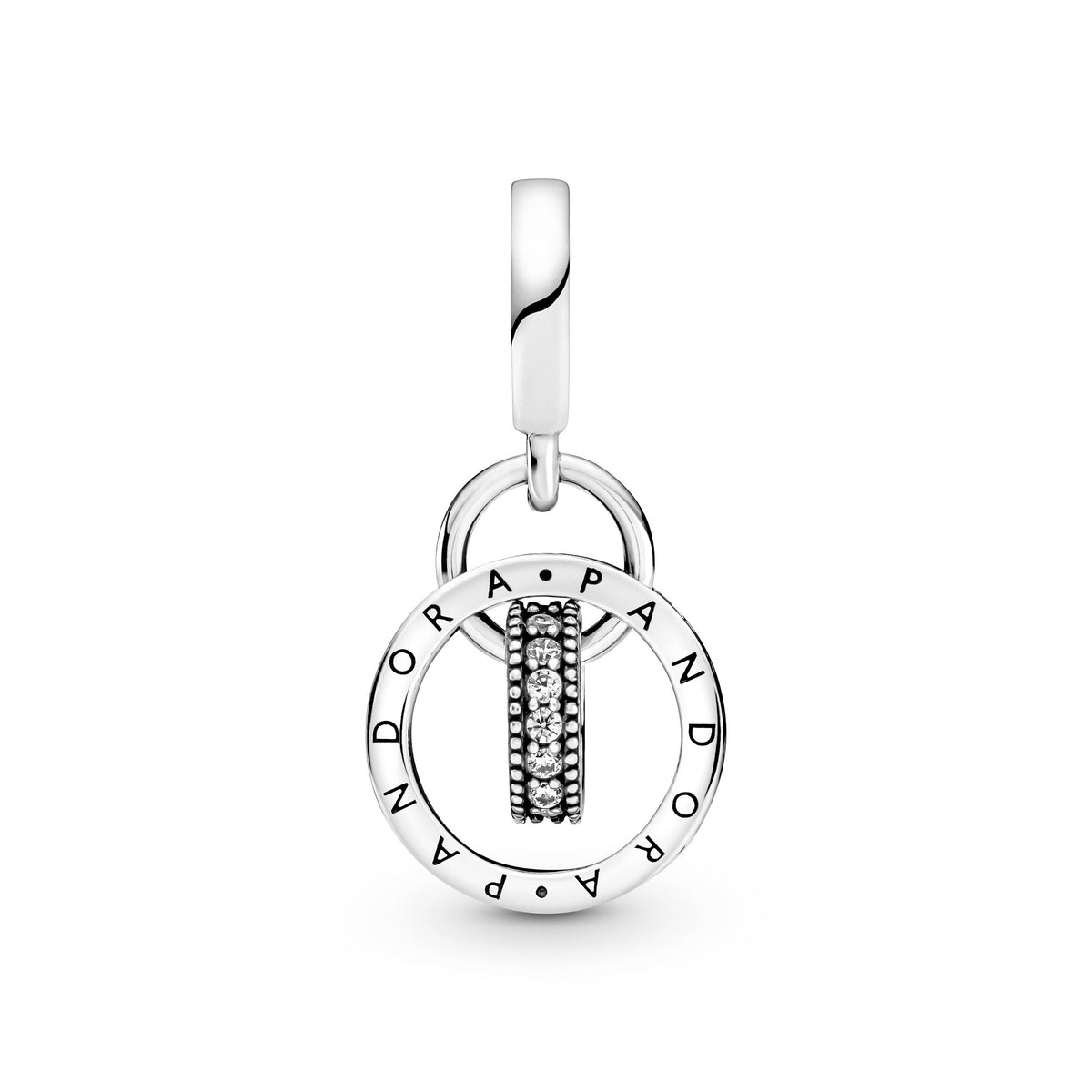 Dangle Charm – Sterling Silver – Pandora Logo Circles