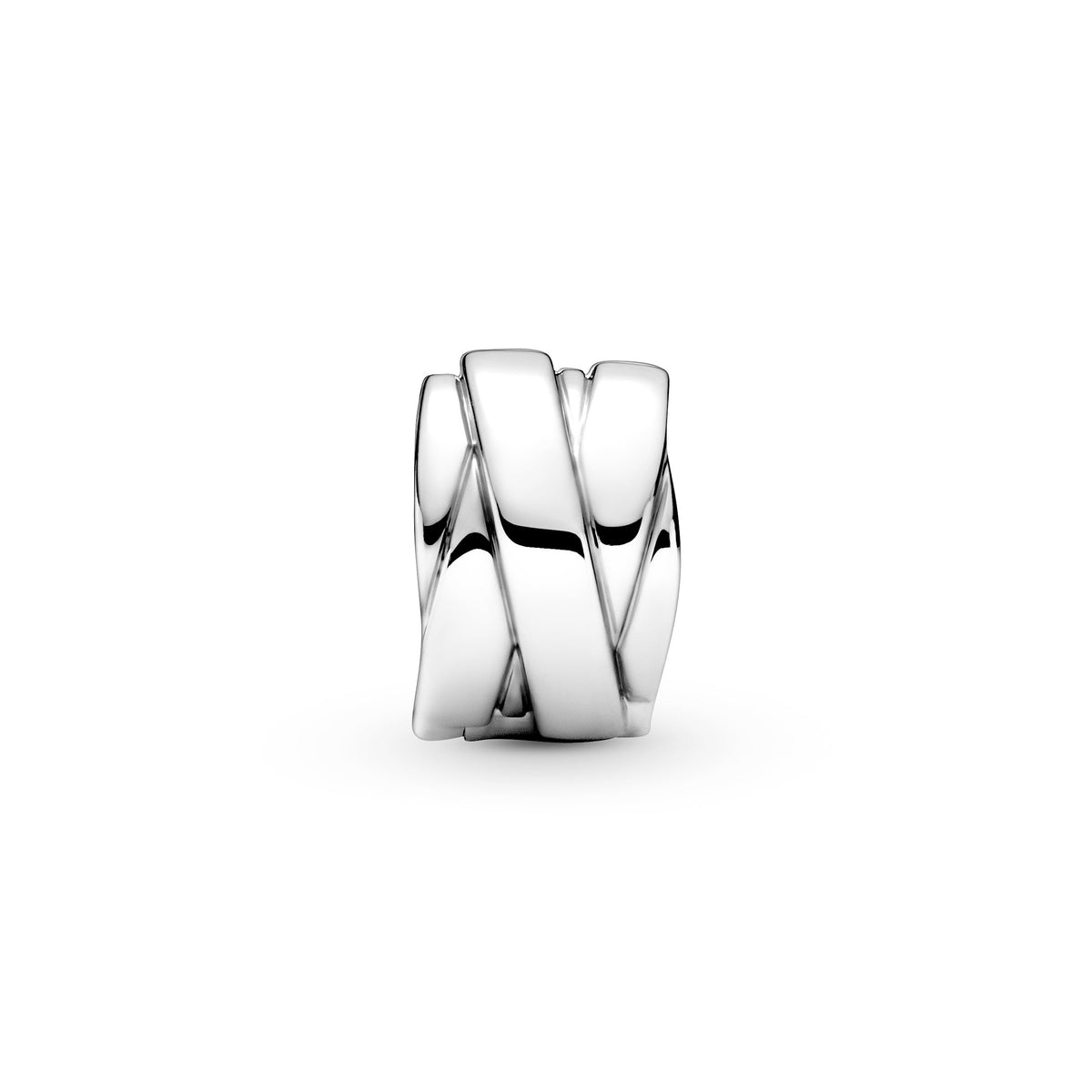 Clip Charm – Sterling Silver – Polished Ribbons