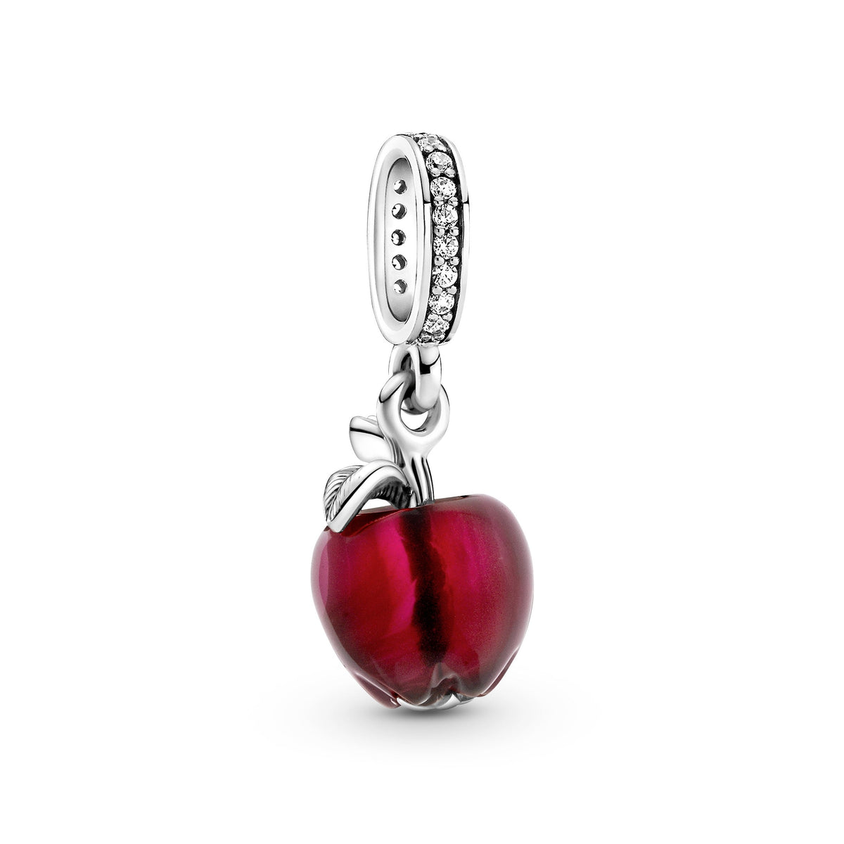 Dangle Charm – Sterling Silver – Murano Glass Red Apple