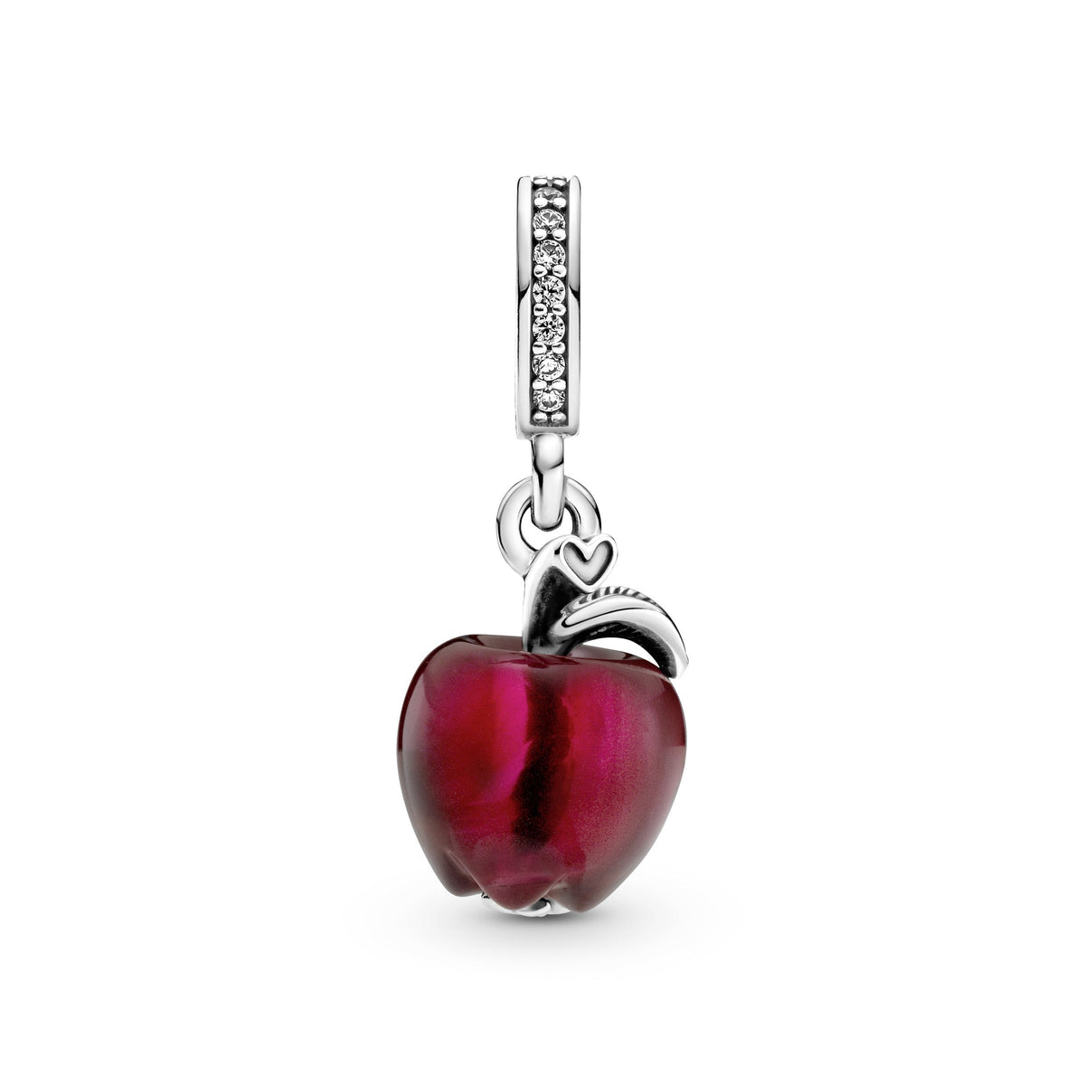 Dangle Charm – Sterling Silver – Murano Glass Red Apple
