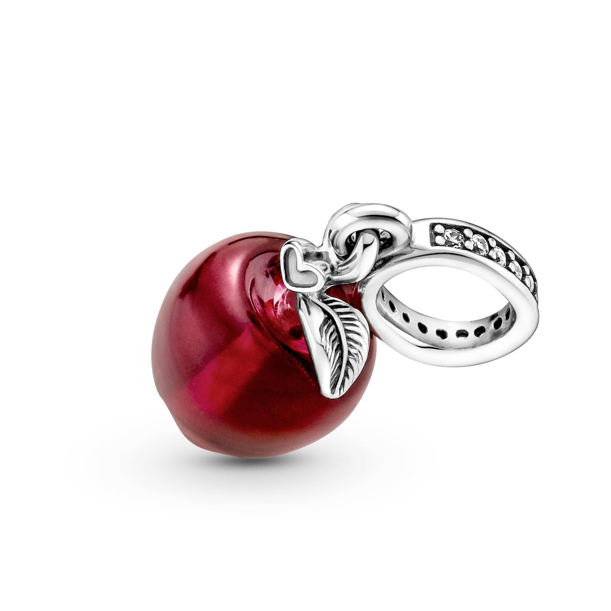 Dangle Charm – Sterling Silver – Murano Glass Red Apple