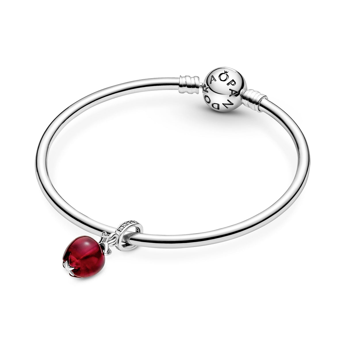 Dangle Charm – Sterling Silver – Murano Glass Red Apple