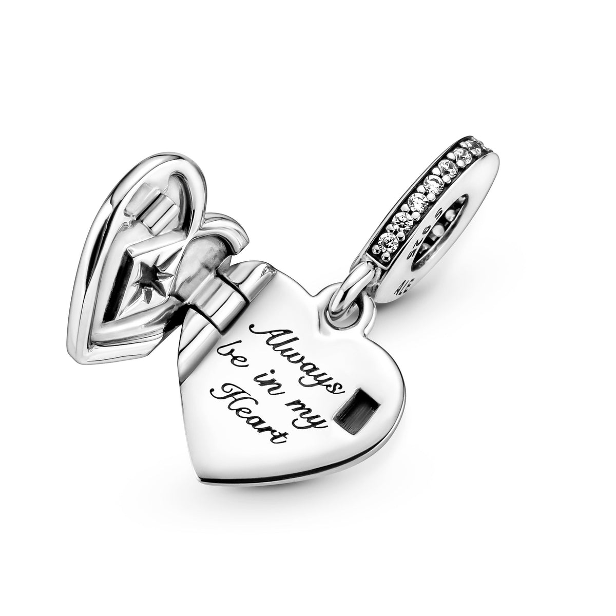 Dangle Charm – Sterling Silver – Openable Heart Locket