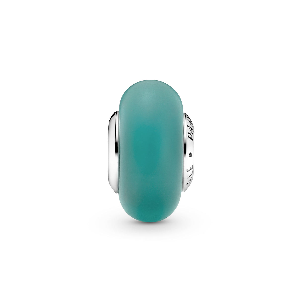 Charm – Sterling Silver – Matte Green Murano Glass