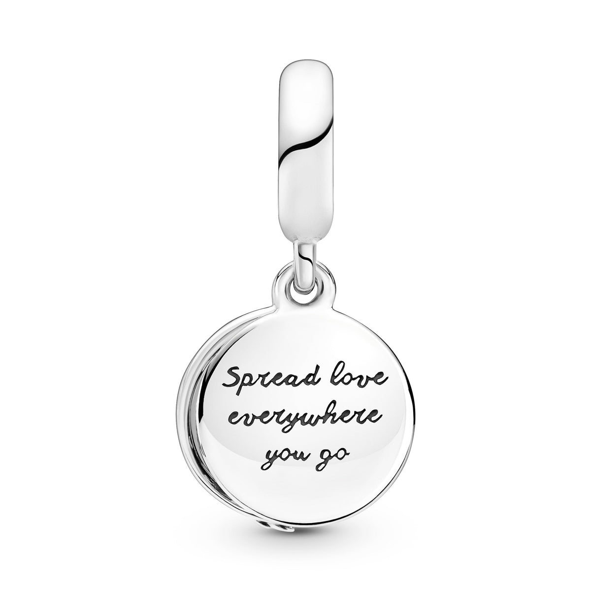 Dangle Charm – Sterling Silver – Pavé Feather