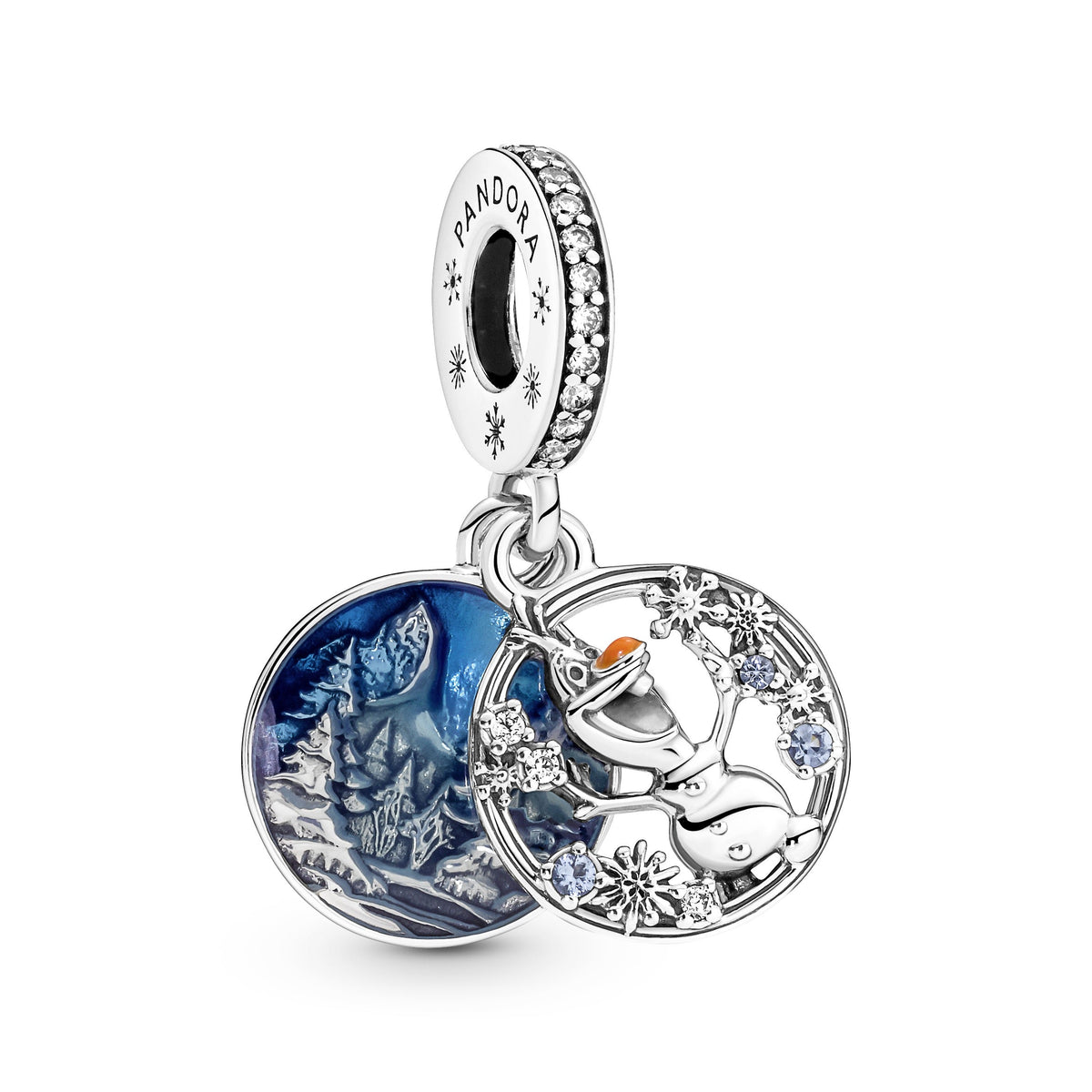 Dangle Charm – Sterling Silver – Disney Frozen Snow Olaf Double