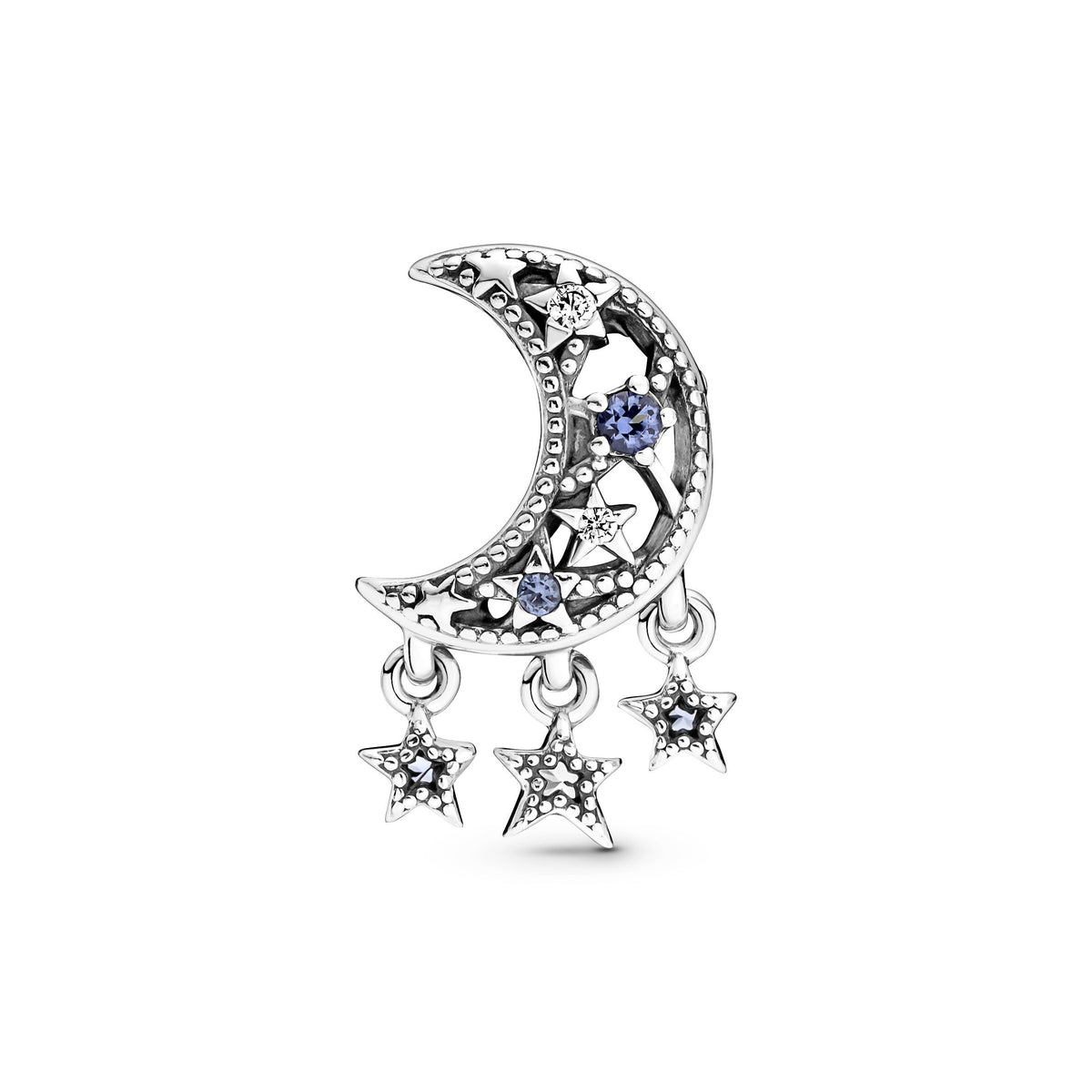 Charm – Sterling Silver – Star & Crescent Moon