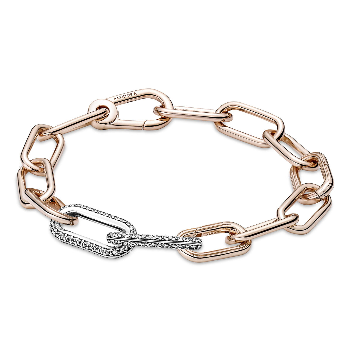 Necklace or Pendant – Sterling Silver – Pandora ME Styling Pavé Double Link