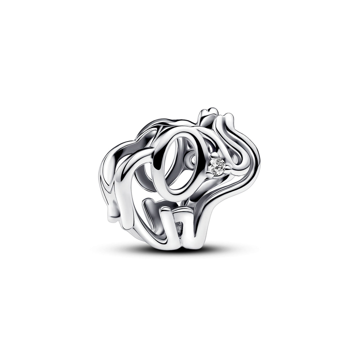 Charm – Sterling Silver – Openwork Elephant