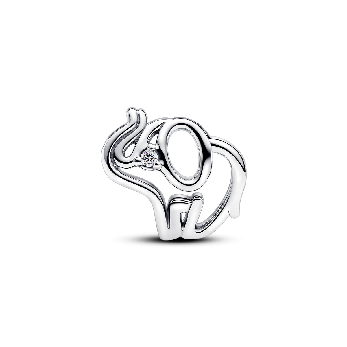 Charm – Sterling Silver – Openwork Elephant